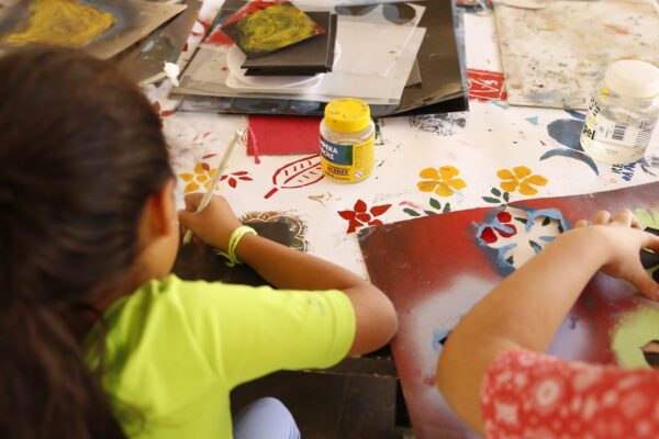 oficina de stencil com mam educativo