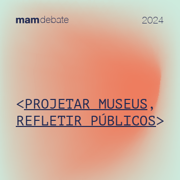 Imagem. Início da descrição de imagem: Card digital quadrado com fundo em gradiente circular, apresentando tons de verde-água nas extremidades e um brilho alaranjado suave no centro. No topo, o logotipo 